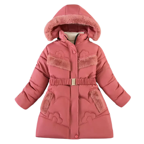Mädchen Winterjacke mit Kapuze & Fleecefutter - Warm & Stilvoll - 4–10 Jahre