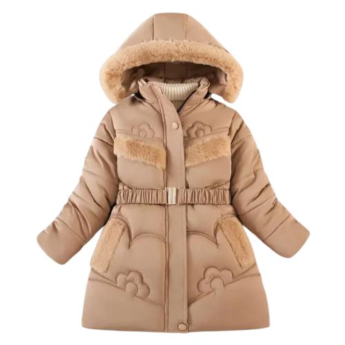 Mädchen Winterjacke mit Kapuze & Fleecefutter - Warm & Stilvoll - 4–10 Jahre