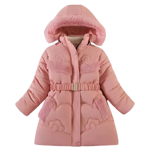 Mädchen Winterjacke mit Kapuze & Fleecefutter - Warm & Stilvoll - 4–10 Jahre