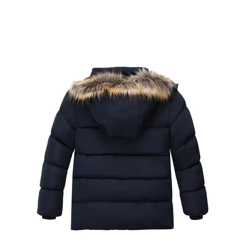 Winter Kinderjacke mit Kapuze & abnehmbarem Pelzkragen - Warm & Bequem - 3-8 Jahre