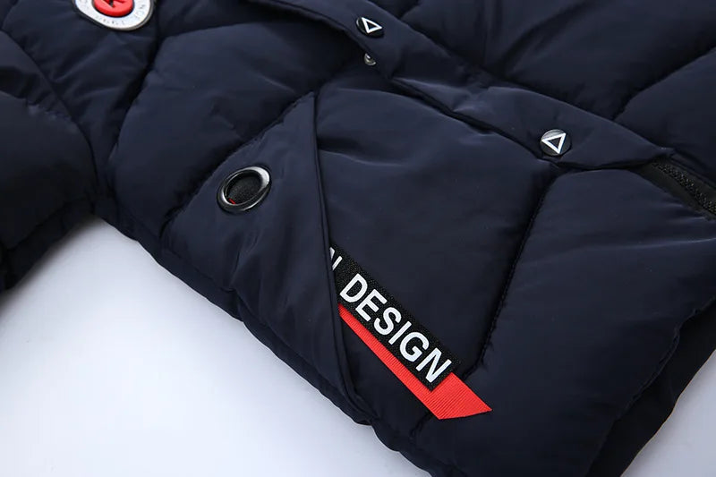Winter Kinderjacke mit Kapuze & abnehmbarem Pelzkragen - Warm & Bequem - 3-8 Jahre