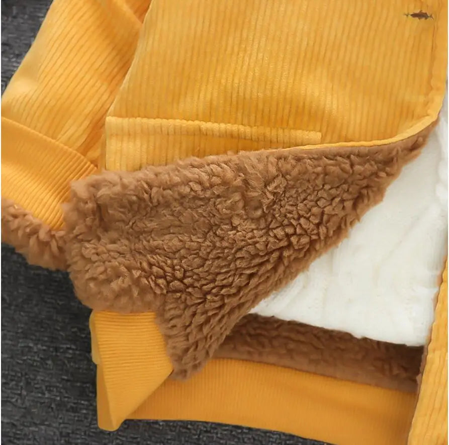 Jungen Cord-Jacke mit fleece - Warmer Wintermantel - 1-5 Jahre