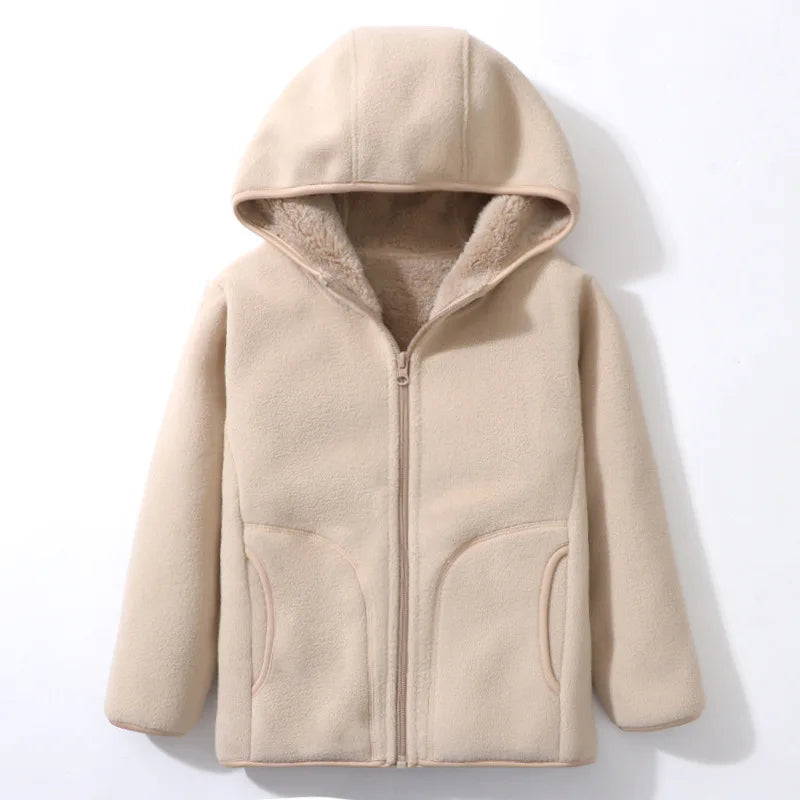 Kinder Fleecejacke mit Kapuze - Warm & Bequem für Herbst und Winter