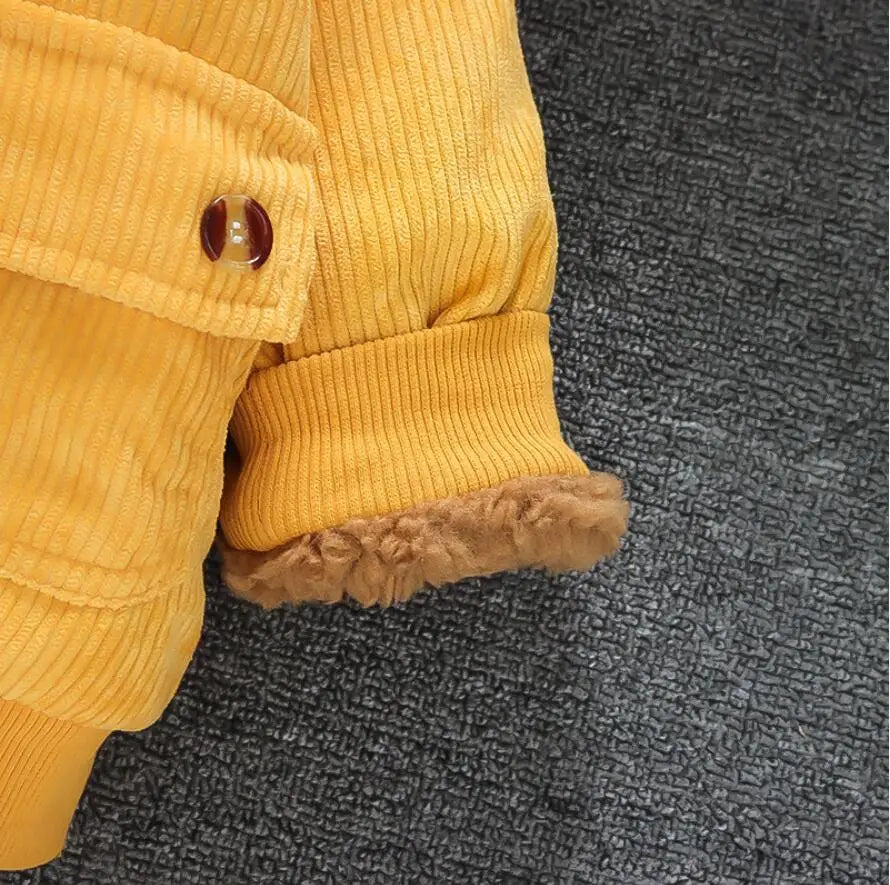 Jungen Cord-Jacke mit fleece - Warmer Wintermantel - 1-5 Jahre
