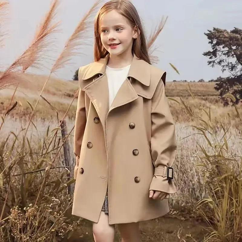 Herbst Mädchen Trenchcoat - Winddicht & Stilvoll - 4-14 Jahre