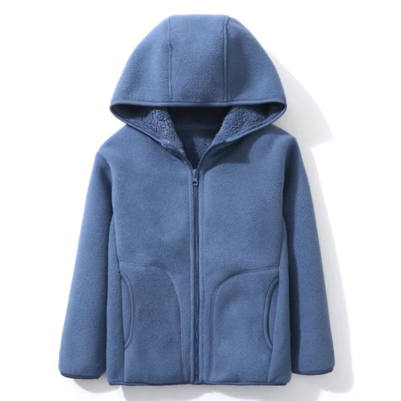 Kinder Fleecejacke mit Kapuze - Warm & Bequem für Herbst und Winter