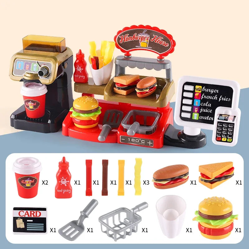 Kinder Spielküche Fast Food Set - mit Licht & Sound