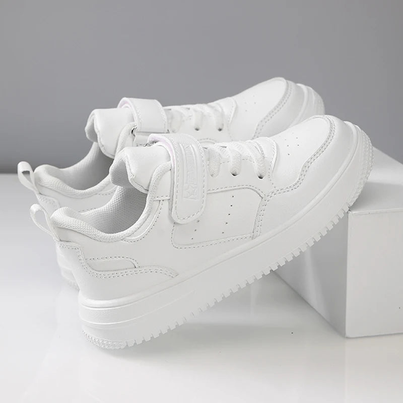 Kinder Sneaker - Lederoptik - Bequeme sportschuhe - Rutschfest