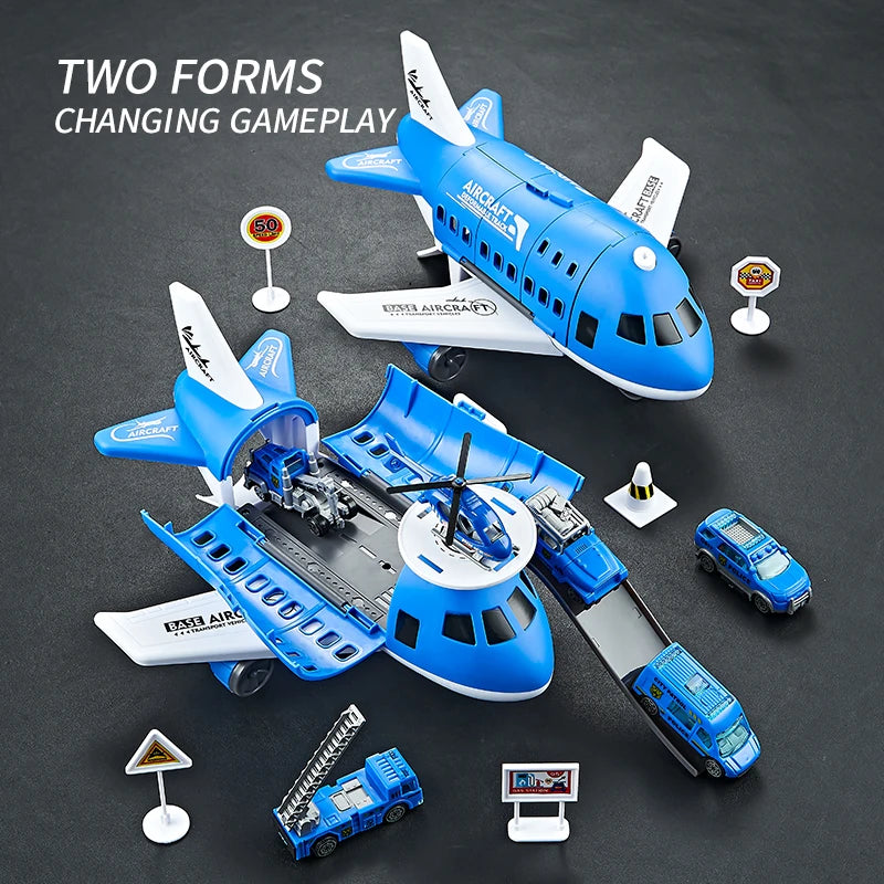 Flugzeug Spielset inkl. Autos, Helikopter & Verkehrszeichen