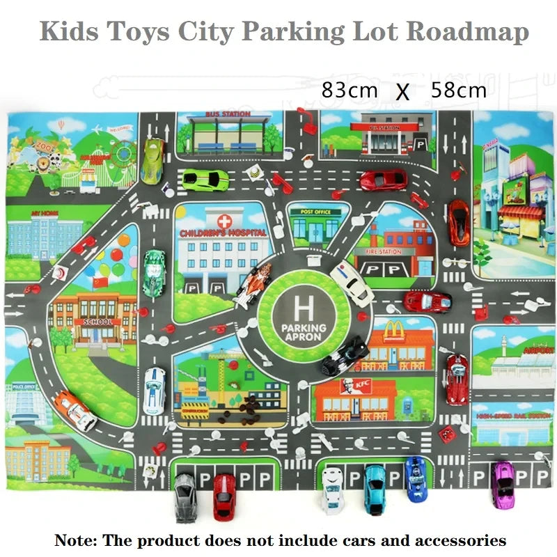 Spielteppich mit Straßenkarte für Kinder - Stadt & Verkehr
