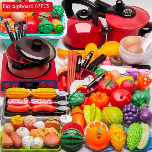 Kinderküchen-Set mit Kochgeschirr & Utensilien - Rollenspiel Kochset