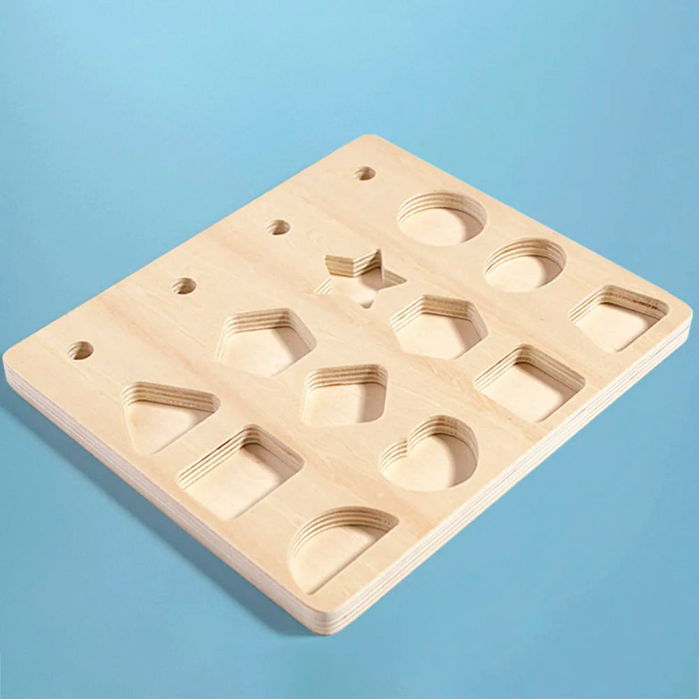 Montessori Holz-Steckpuzzle - Formen & Farben für Kinder