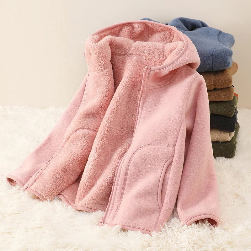 Kinder Fleecejacke mit Kapuze - Warm & Bequem für Herbst und Winter