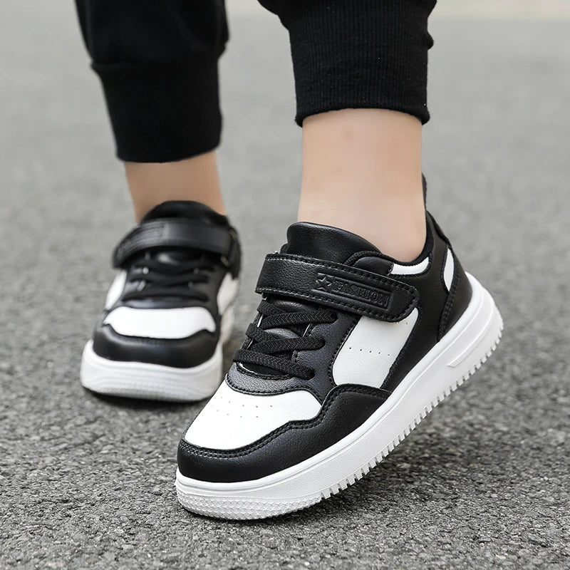 Kinder Sneaker - Lederoptik - Bequeme sportschuhe - Rutschfest