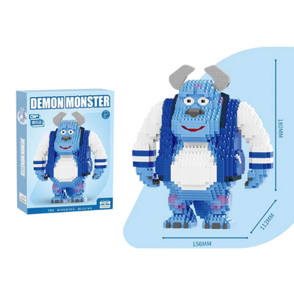 Blaues Monster - Mini-Baustein Bausatz - Figurenset