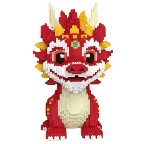 Fantasie Drache - Mini-Baustein Bausatz - Figurenset