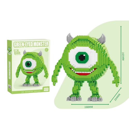 Grünes Monster - Mini-Baustein Bausatz - Figurenset