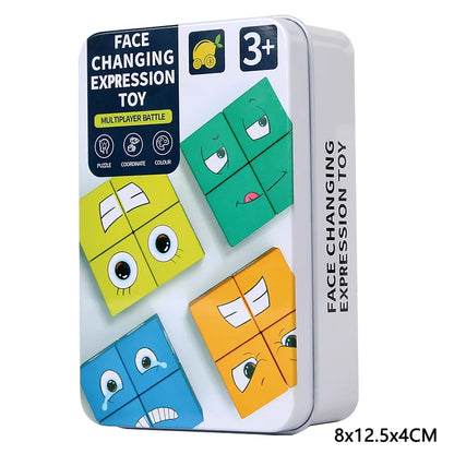 Emotionen Puzzle Spiel – Montessori Lernspielzeug mit Blöcken & Karten