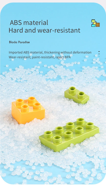 Neueste Große Größe Plattenspieler Marmor Rennen Run Bausteine Kreative Klavier DIY Blöcke Kunststoff Trichter Rutsche DIY Montage Ziegel