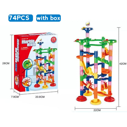 Kugelbahn Bauset - Marble Run Rennbahn für Kinder - Kreatives Lernspielzeug