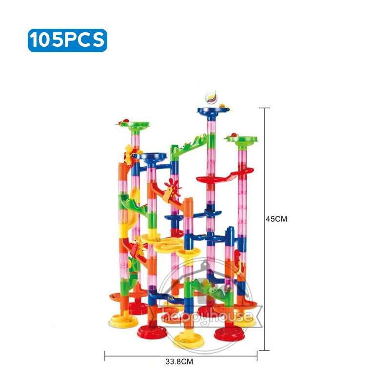 Kugelbahn Bauset - Marble Run Rennbahn für Kinder - Kreatives Lernspielzeug