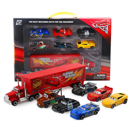 7 Teile/satz Disney Pixar Auto 3 Lightning m/c/Queen Jackson Storm Mack Truck 1:55 Diecast Metall Auto Modell Spielzeug junge Weihnachten Geschenk
