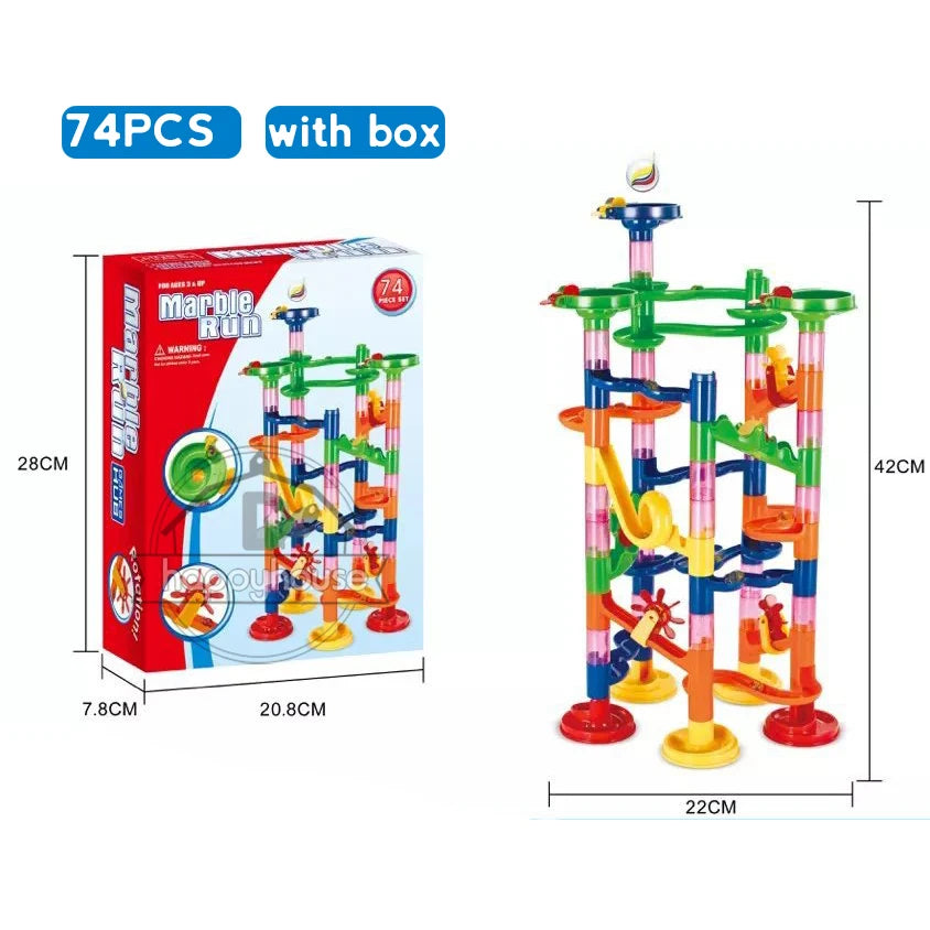 Kugelbahn Bauset - Marble Run Rennbahn für Kinder - Kreatives Lernspielzeug