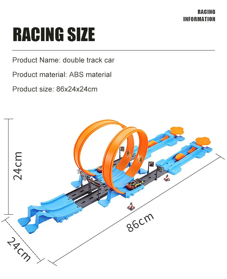 Stunt Geschwindigkeit Doppel Auto Räder Modell Spielzeug Für Kinder Racing Track Diy Montiert Schiene Kits Pädagogisches Interaktive Junge Kinder Spielzeug