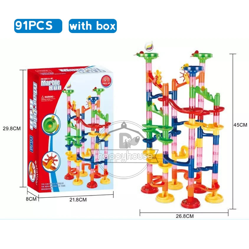 Kugelbahn Bauset - Marble Run Rennbahn für Kinder - Kreatives Lernspielzeug