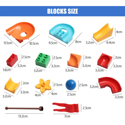 Kugelbahn Bauset für Kinder - Große Rutsch- & Trichterbahn