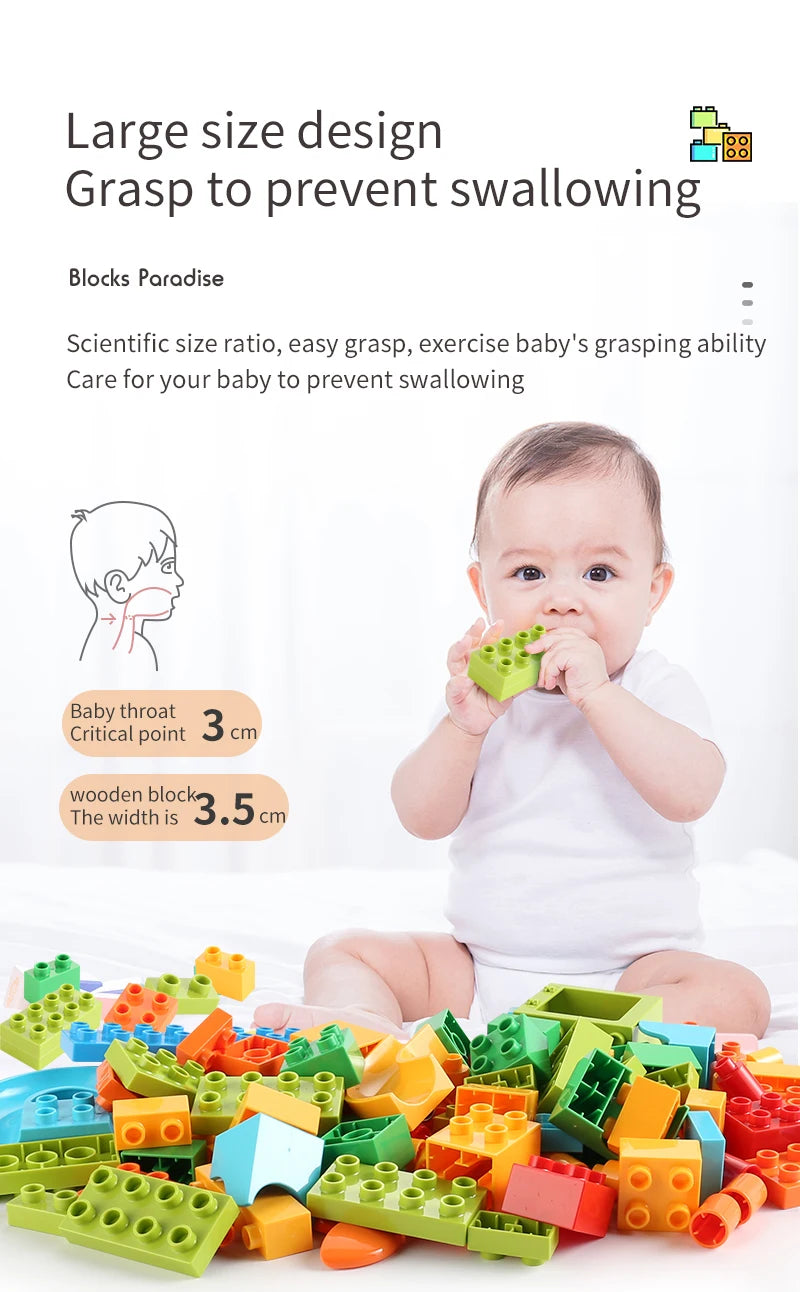 Neueste Große Größe Plattenspieler Marmor Rennen Run Bausteine Kreative Klavier DIY Blöcke Kunststoff Trichter Rutsche DIY Montage Ziegel