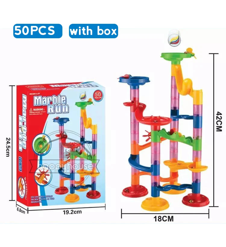 Kugelbahn Bauset - Marble Run Rennbahn für Kinder - Kreatives Lernspielzeug