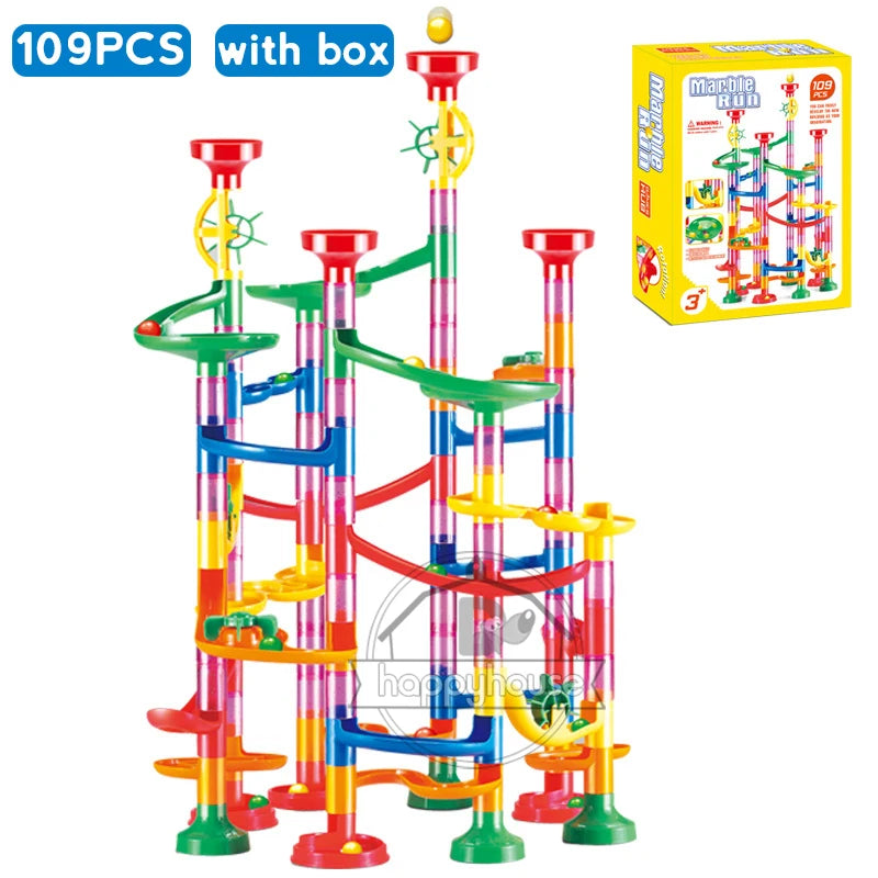 Kugelbahn Bauset - Marble Run Rennbahn für Kinder - Kreatives Lernspielzeug