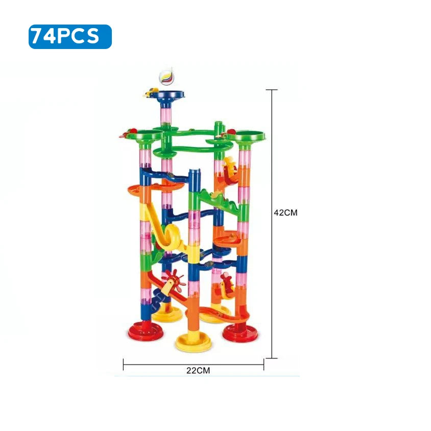 Kugelbahn Bauset - Marble Run Rennbahn für Kinder - Kreatives Lernspielzeug