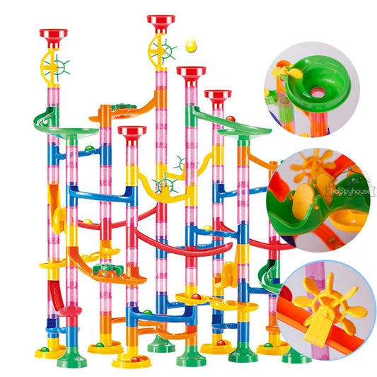 Kugelbahn Bauset - Marble Run Rennbahn für Kinder - Kreatives Lernspielzeug
