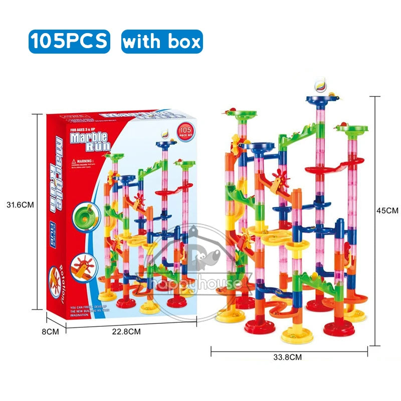 Kugelbahn Bauset - Marble Run Rennbahn für Kinder - Kreatives Lernspielzeug