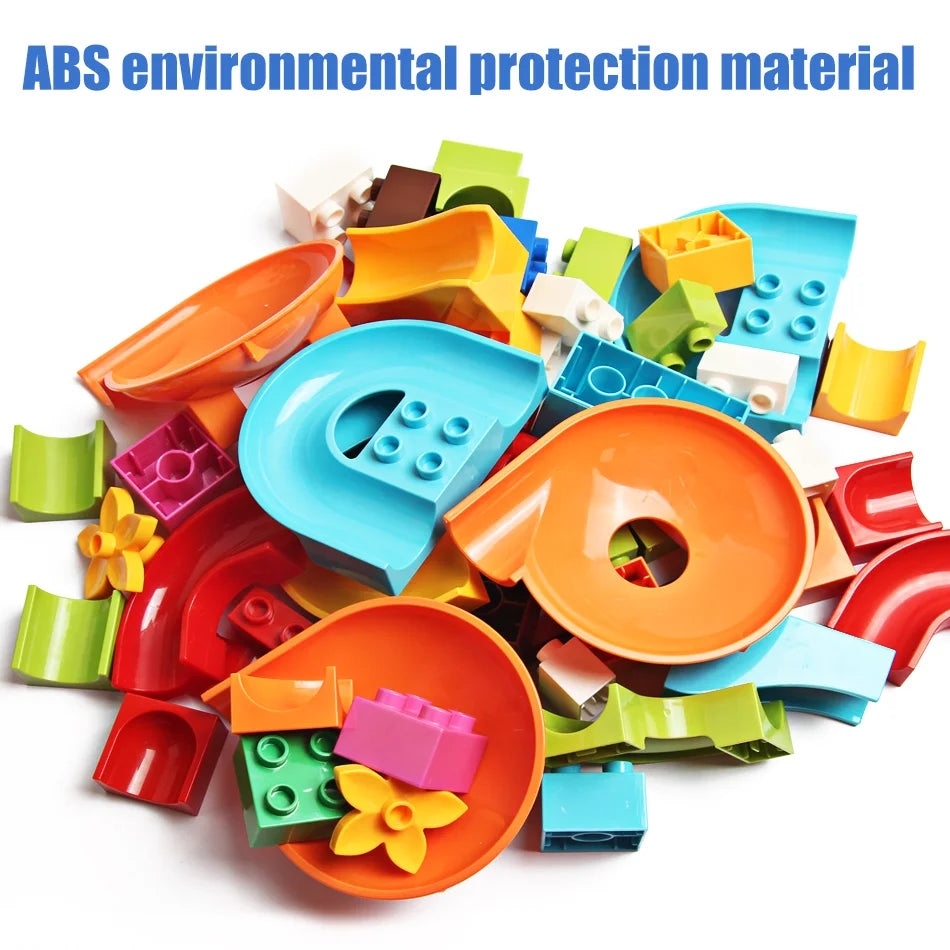 Kugelbahn Bauset für Kinder - Große Rutsch- & Trichterbahn