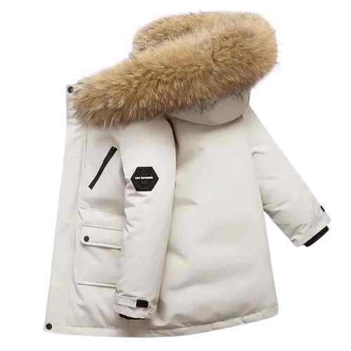 Kinder Winterjacke mit Kapuze & Fellkragen - Warm & Wasserabweisend - 5-12 Jahre