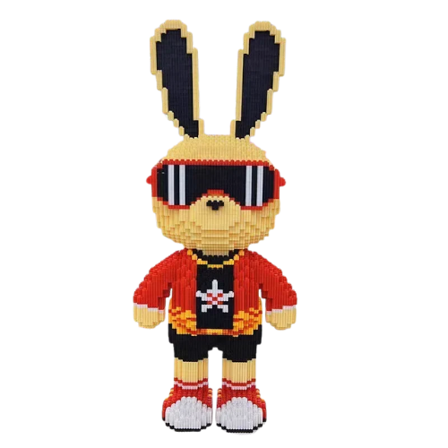 Cooler Hase mit Sonnenbrille - Mini-Baustein Bausatz - Figurenset