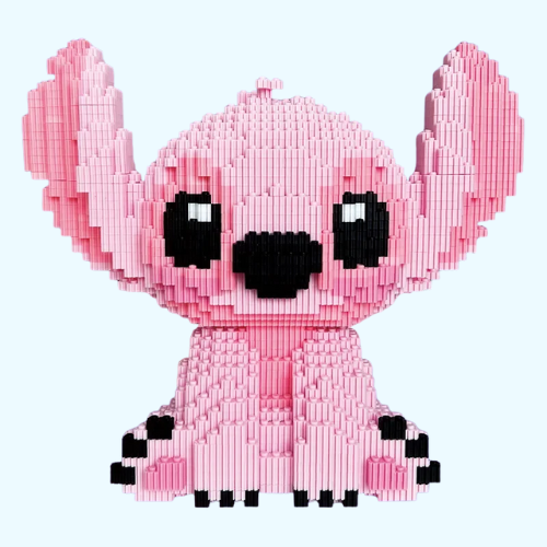 Rosa Alien - Mini-Baustein Bausatz - Figurenset