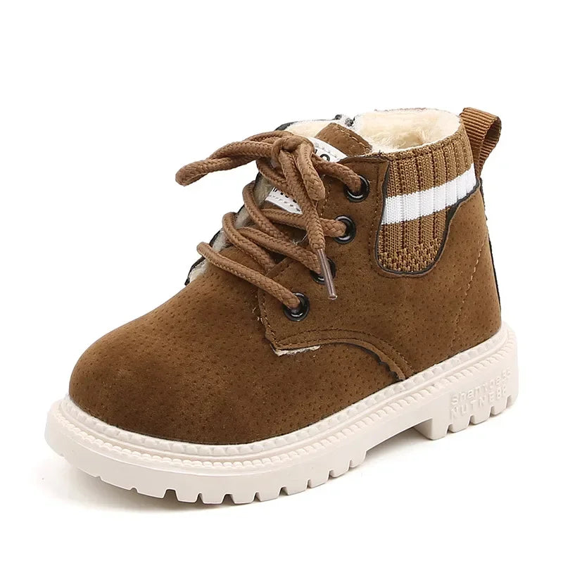 2-Stil Innenmaterial Plüsch Kinder Winterstiefel Baumwollstoff Frühling Herbst Kinderschuhe Baby Kleinkind Jungen Mädchen Stiefel
