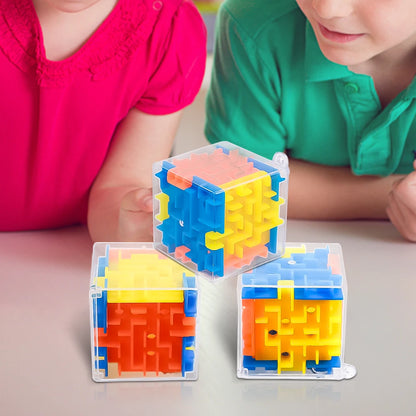 3D-Labyrinth Würfel & Kugel - Mini-Puzzle-Spiel für Kinder - Stressabbau & Lernspielzeug