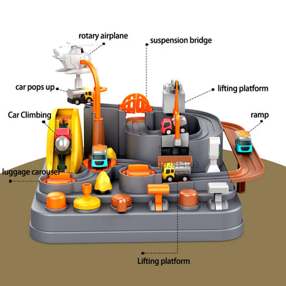 Heißer Racing Rail Auto Modell Zug Track Abenteuer Spiel Tiere Raum Rakete Spielzeug Kinder Pädagogisches Gehirn Mechanische Interaktive