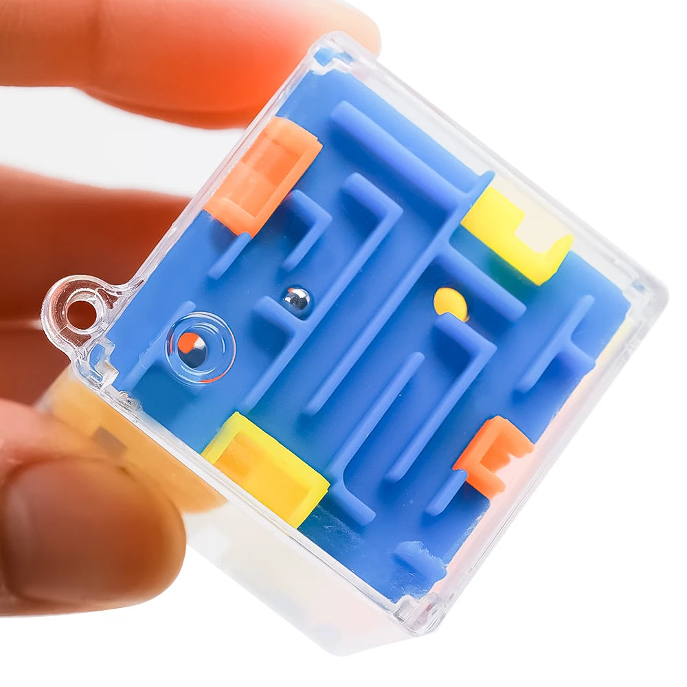 3D-Labyrinth Würfel & Kugel - Mini-Puzzle-Spiel für Kinder - Stressabbau & Lernspielzeug