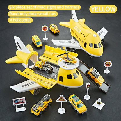 Flugzeug Spielset inkl. Autos, Helikopter & Verkehrszeichen
