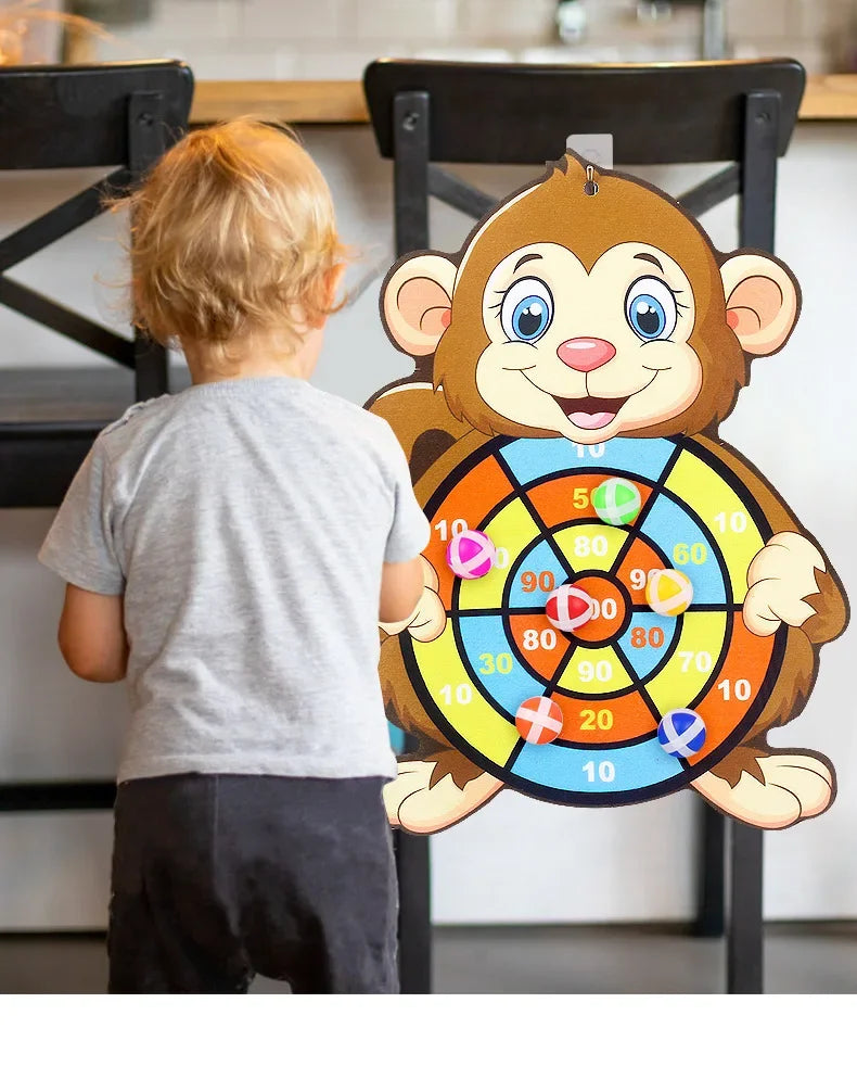 Kinder-Dartspiel mit Klettbällen - Lern- & Geschicklichkeitsspiel ab 3 Jahren