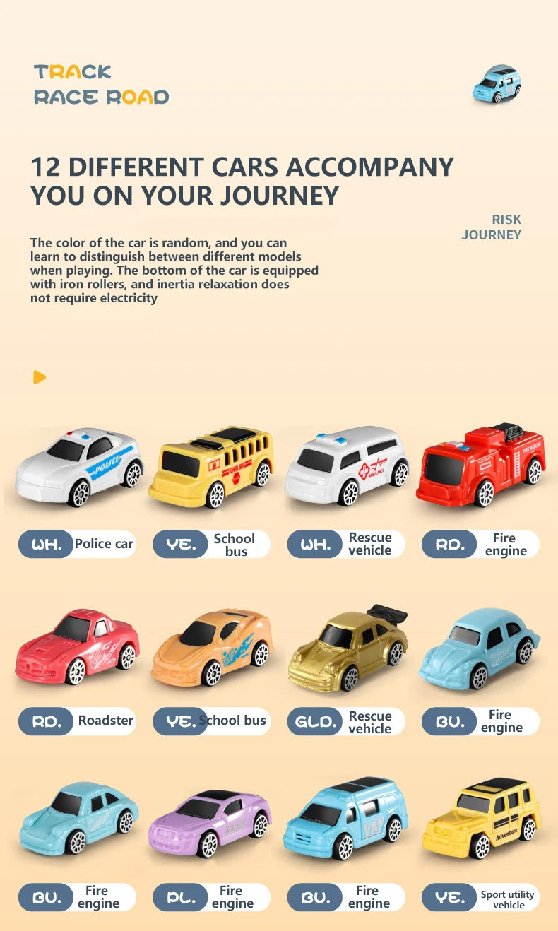 KBDFA Lion Theme Car Track für Kinder, Druckguss, Urlaubsgeschenke, Geburtstag, Hot Wheels, pädagogisches Rennspielzeug für Kinder, Rennwagen