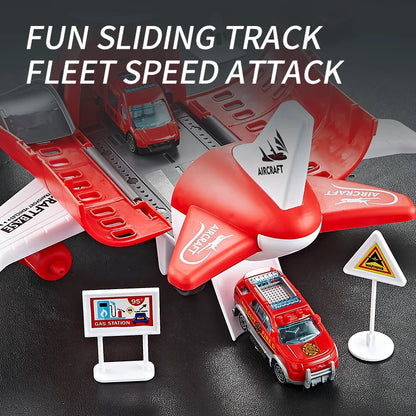 Flugzeug Spielset inkl. Autos, Helikopter & Verkehrszeichen
