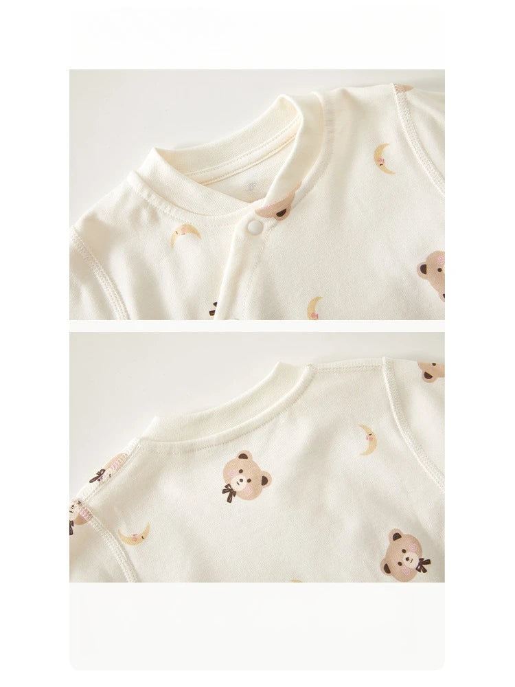 Neugeborenen Baby Basis Shirt + Hosen 2-teiliges Set Herbst und Winter Cartoon Reine Baumwolle Top + Hosen 0-18M Neugeborenen Baby Pyjamas