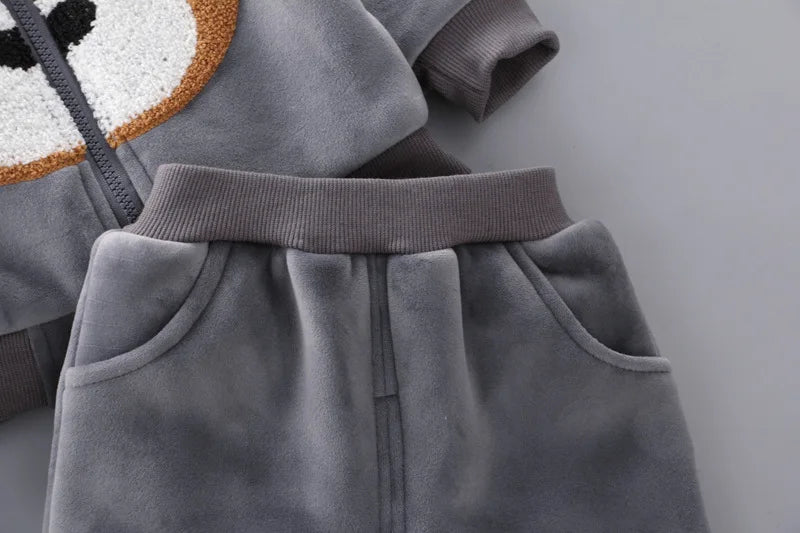 3PCS Winter Herbst Kleinkind Baby Jungen Mädchen Kleidung Baby Pullover Mantel + Hosen + Kapuze Weste Outfit Set Infant warme Kleidung Anzüge